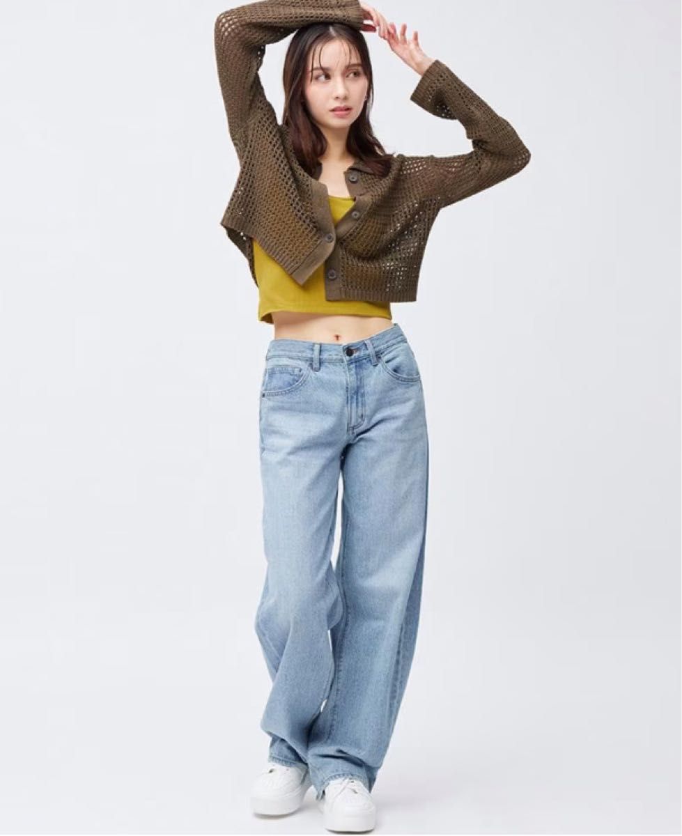 GU ローライズバギージーンズ+EC(丈長め83 0cm)|Yahoo!フリマ GU ローライズバギージーンズ+EC(丈長め83 0cm)|Yahoo!フリマ