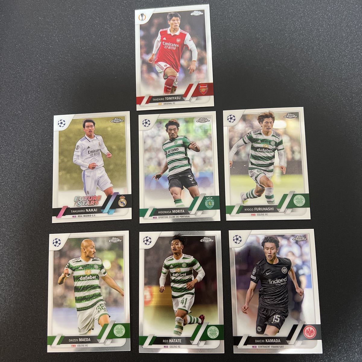 22/23 Topps chrome UEFA Club Competitions 日本選手ベース7枚セット