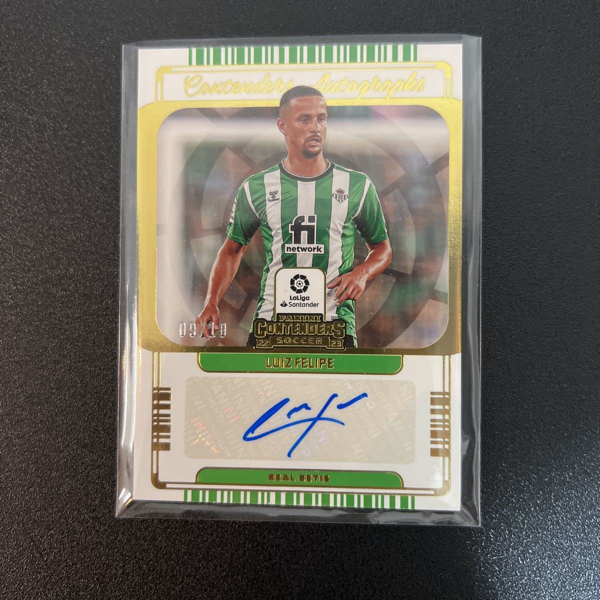 2022-23 Panini Chronicles La Liga - Luiz Felipe - Contenders Autograph Gold auto 直筆サイン - 10シリ激レア- Real Betis_画像1