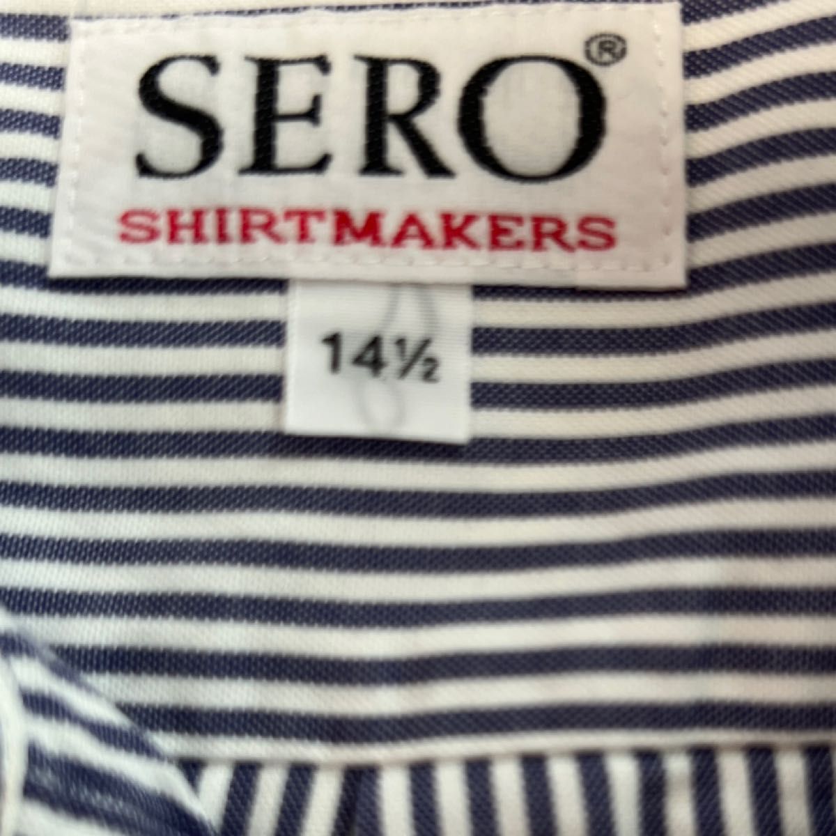 SERO（セロ）ボタンダウンシャツ ストライプ ネイビー