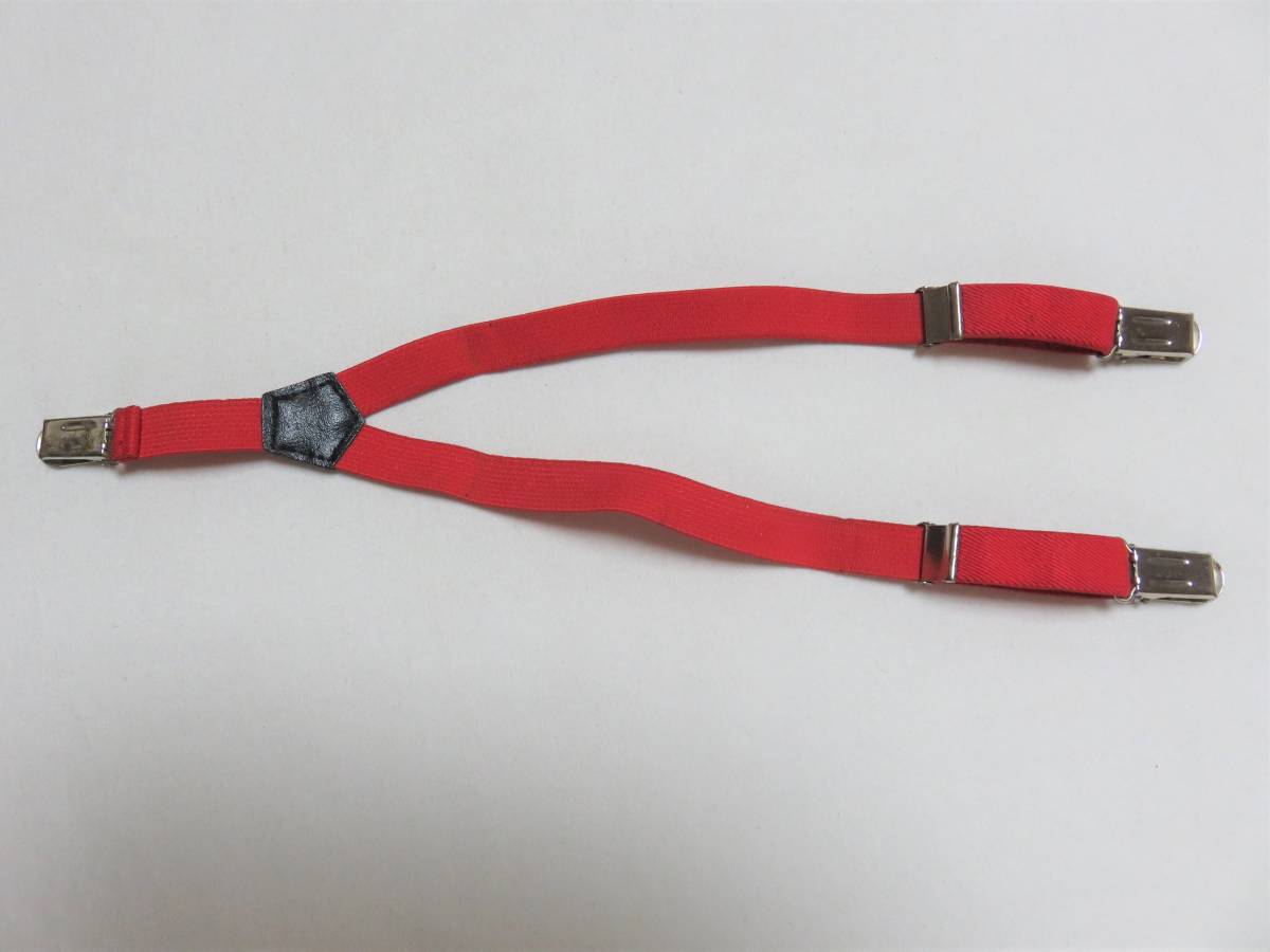 * Showa era. goods *[ simple Kids suspenders ( red ) 1 point ] * the cheapest postage 140 jpy . shipping possible!