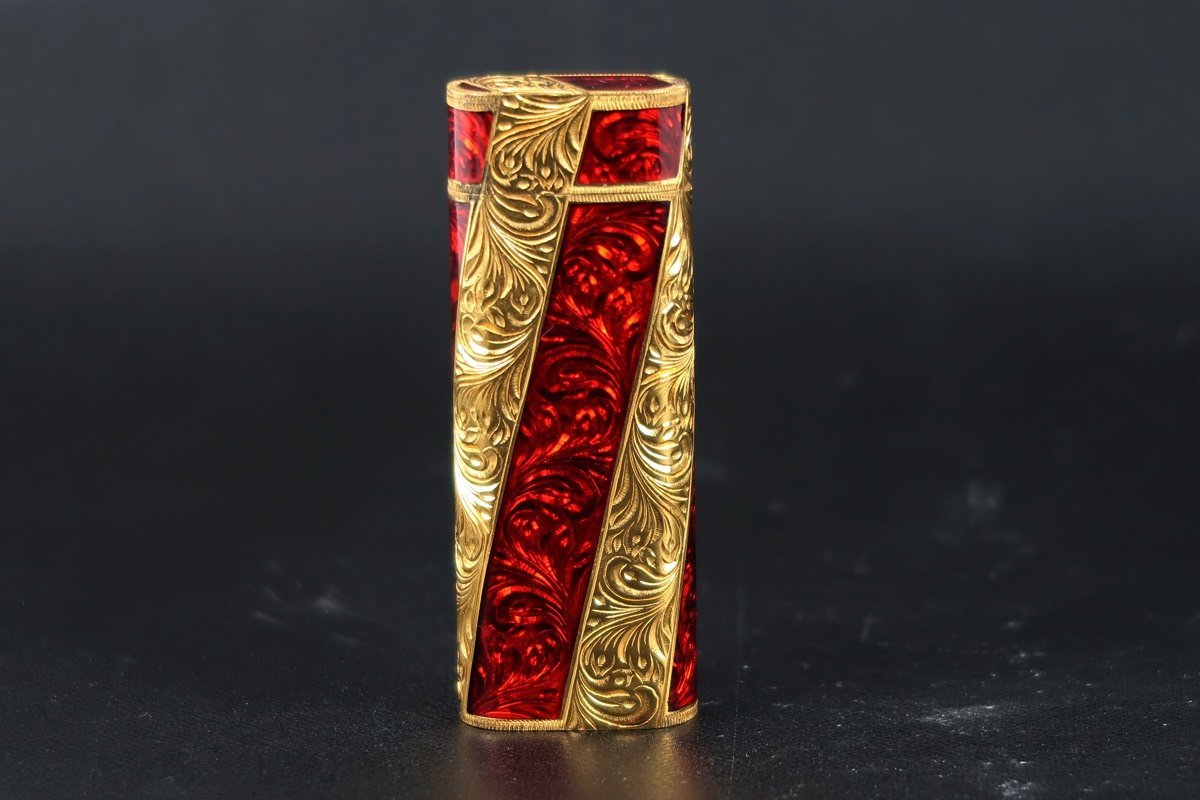 【美品】Cartier カルティエ ロイキング 高級ガスライター 喫煙具 ブランド小物 着火確認済み【OO44】_画像2