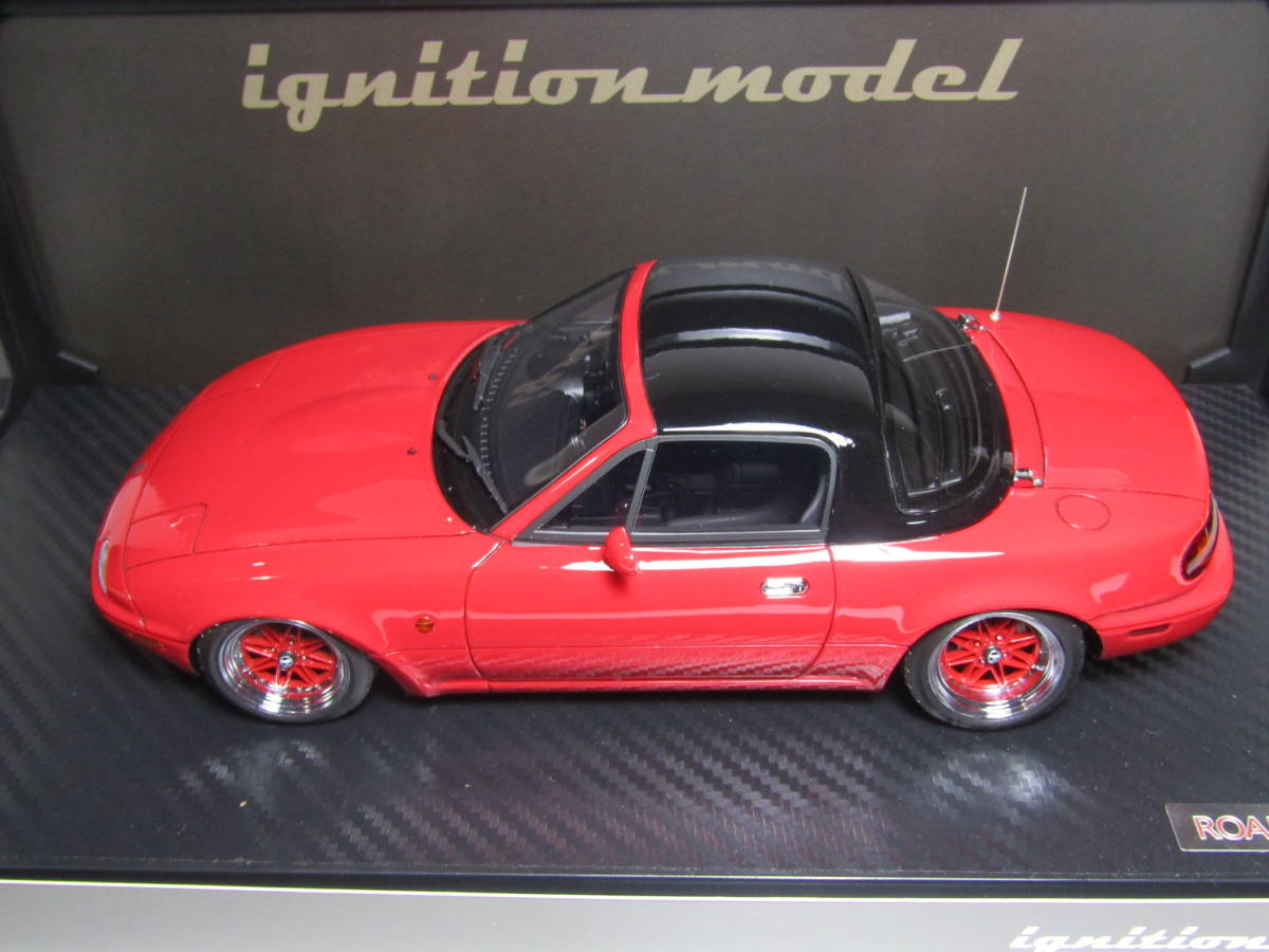 MAZDA イグニッションモデル 1/18 ユーノス ロードスター (NA) レッド IG0667 ignitionmodel miata MX-5 Eunos Roadster未展示品 JDM _画像3