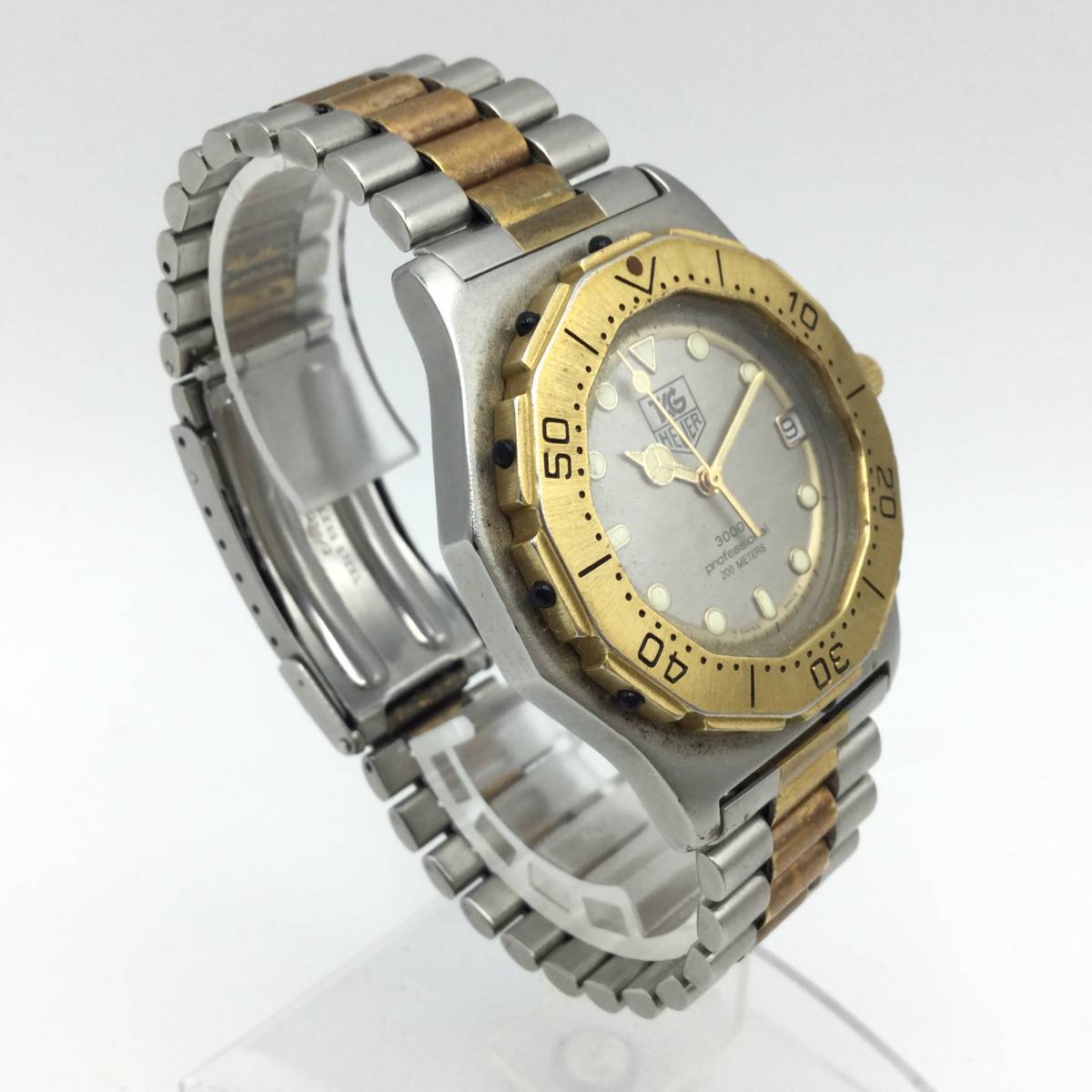 U69〇【QZ/稼働】TAG HEUER タグホイヤー 3000 Professional メンズ