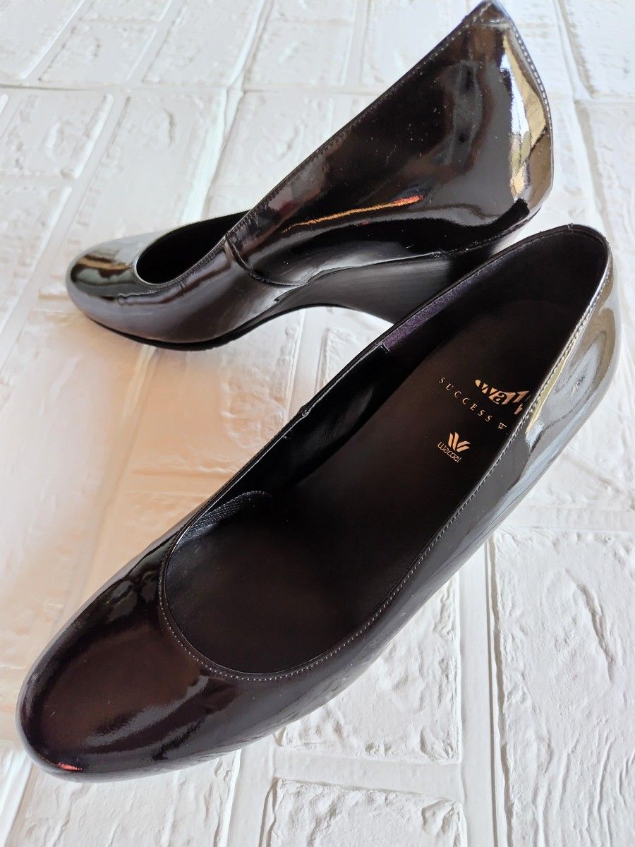 新品 未使用】エナメルパンプス ウェッジソール 22 5cm『SUCCES WALK
