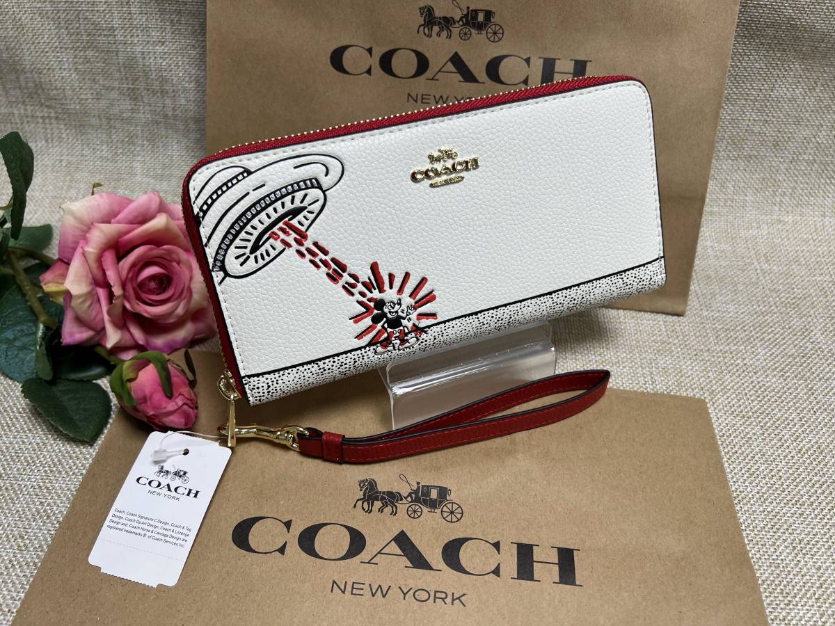 コーチ COACH 長財布 財布 Disney X Keith Haring x ディズニー x キースヘリング コラボ ミッキーマウス プレゼント 新品171 C7800