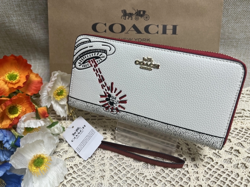 コーチ COACH 長財布 財布 Disney X Keith Haring x ディズニー x キースヘリング コラボ ミッキーマウス プレゼント 新品171 C7800