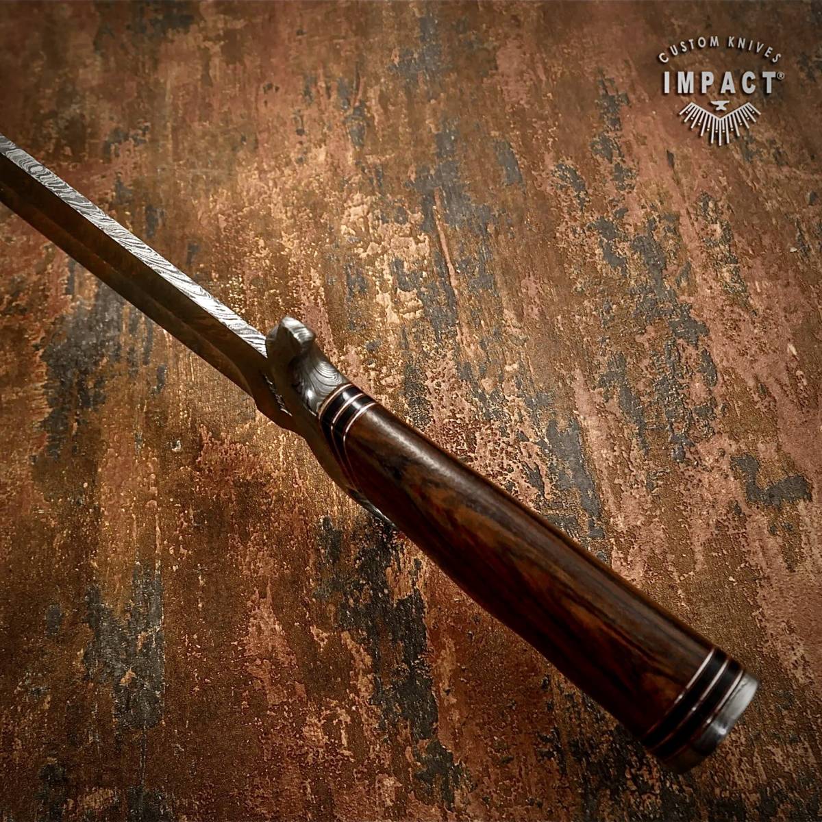 * общая длина 45.2cm Англия IMPACT производства Damas rental сталь нож custom монтировка деревянный руль уличный предотвращение бедствий Survival охота кемпинг ..