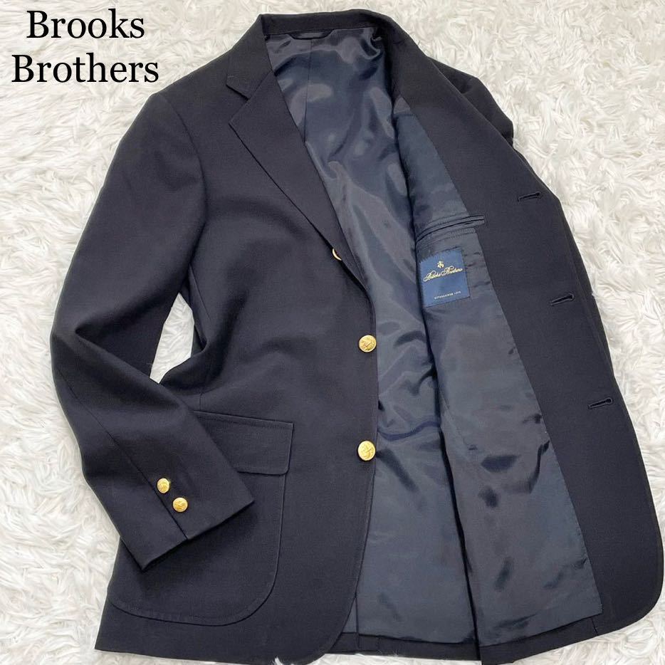 美品 ブルックスブラザーズ 紺ブレ Brooks Brothers テーラードジャケット 紺色 ブレザー 金ボタン 金釦 ネイビ ファッション  メンズファッション ジャケット、上着