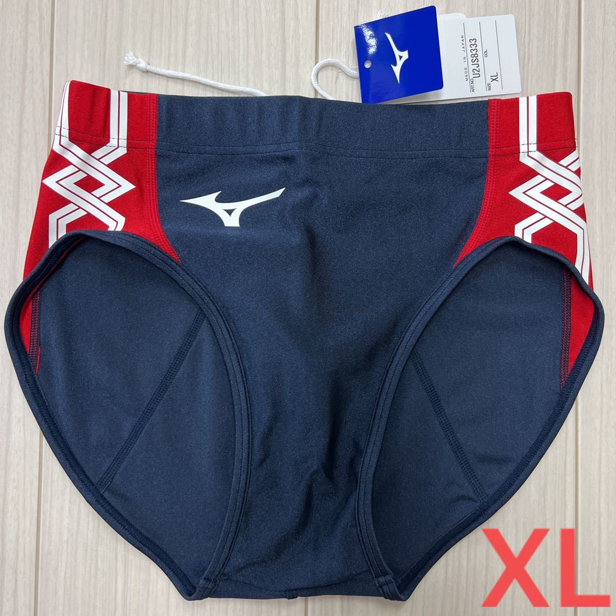 ミズノ 女子陸上レーシングショーツ XLサイズ ネイビー×レッド ミズノ 女子陸上レーシングショーツ XLサイズ ネイビー×レッド