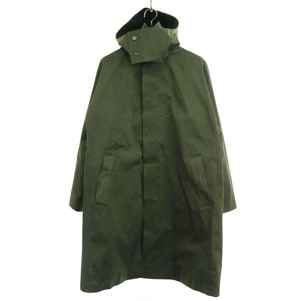 salvy サヴィー 15AW HIGH COUNT SMOOTH HOODED COAT フードコート カーキ 2 メンズ