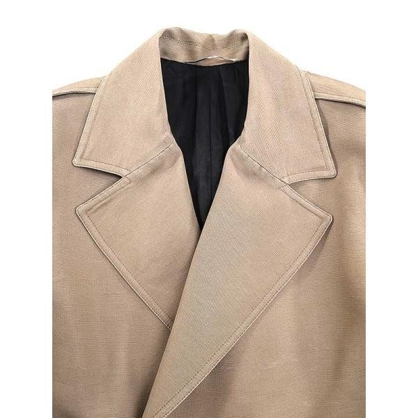 VALENTINO Valentino 18AW wool silk bell tedo long coat beige 44 men's ITXABKJ1T3X4
