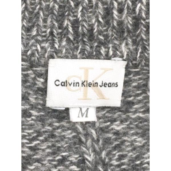 Calvin Klein Jeane カルバンクライジーンズ ジップアップニット グレー M メンズ IT64IWYLO5IR_画像3