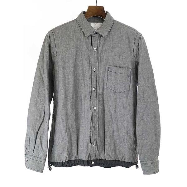 sacai サカイ 17AW 中綿入りシャツジャケット グレー 1 メンズ IT7S8FW9GQYH