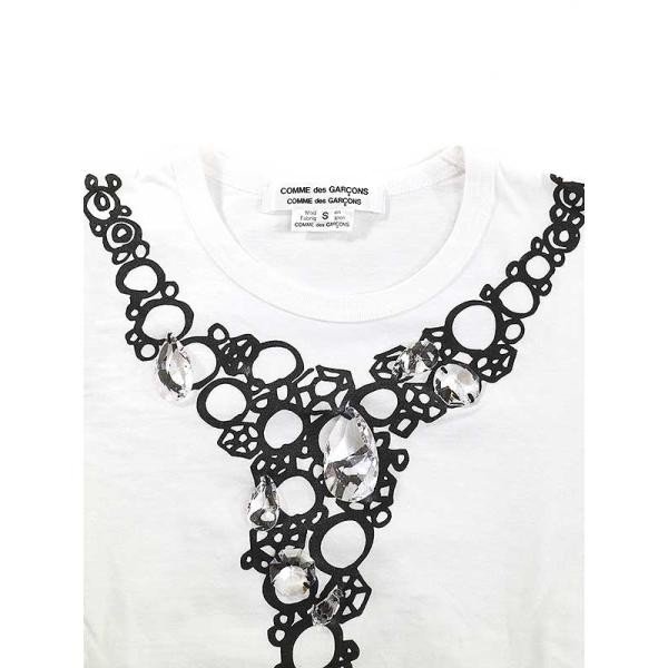 COMME des GARCONS COMME des GARCONS コムデギャルソン コムデギャルソン 18SS ストーン装飾ペンダントプリントTシャツ_画像3