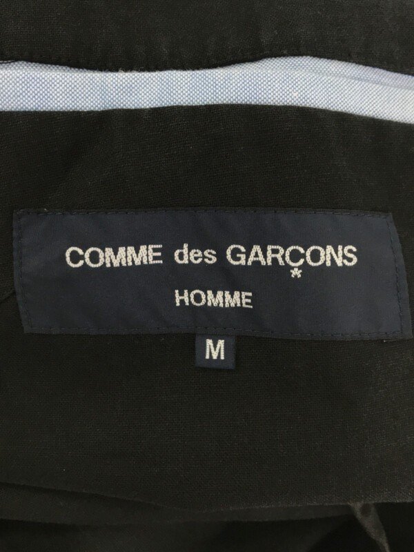 COMME des GARCONS HOMME コムデギャルソンオム 09SS コットンリネン2Bジャケット M サイズ：ブラック_画像3