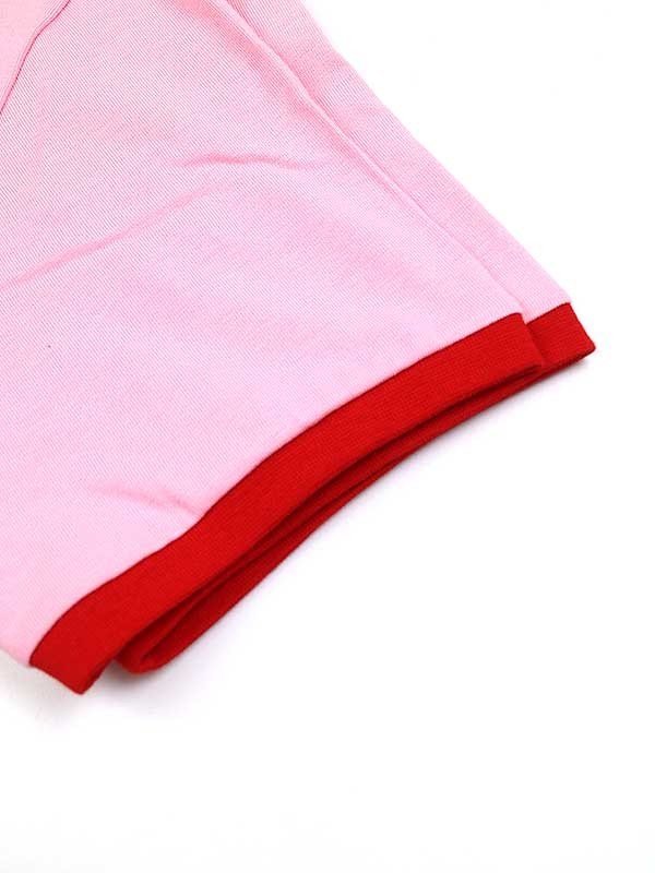 GUCCI × adidas Gucci × Adidas 22SS Logo print cut off cropped pants T-shirt pink size :L