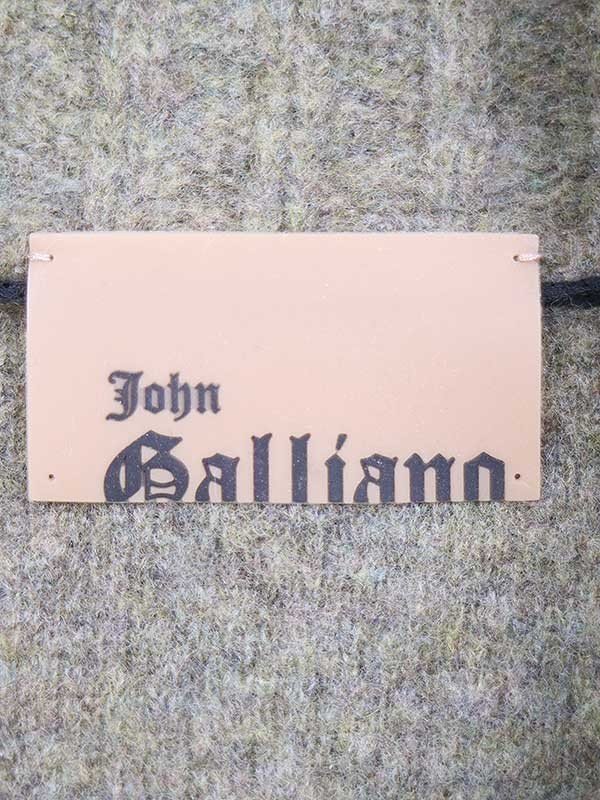 John Galliano ... задний ... 2005AW  нейлон  изменение ... гриф ... подъём  вязаный   пальто   машина ... S