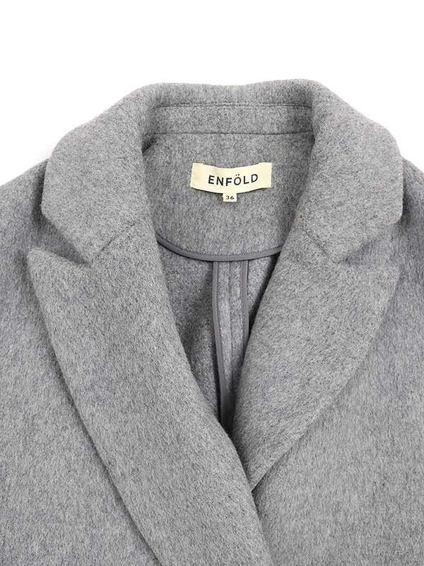 ENFOLDemf.rudo14AW Short beaver A line coat gray 36