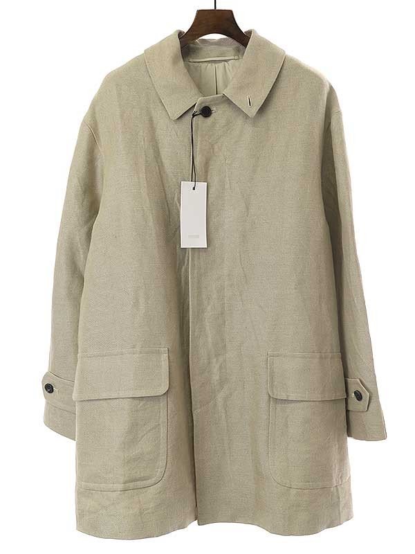 A.PRESSE ア プレッセ 23SS Linen Half Coat コットンリネンハーフコート ベージュ 3 ITOY23NCOSMC