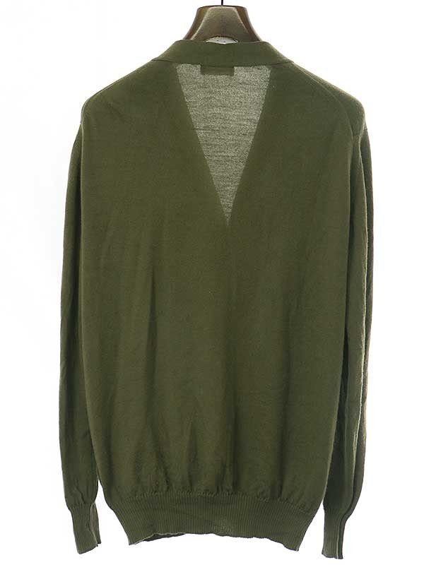 MARGARET HOWELL JOHN SMEDLEY Margaret Howell John Smedley V neck wool knitted cardigan khaki L IT2ETKU2BA08