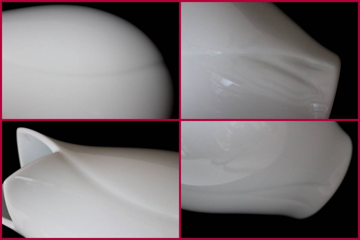 【香蘭社】高さ約25ｃｍ『白磁つぼみ花瓶』《状態は良好》日本製/高級磁器製/シンプル/花入/花生/フラワーベース/和物//BVT3182_画像4