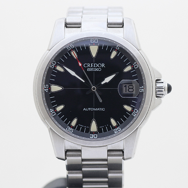 メーカーOH済み 美品 SEIKOセイコー CREDORクレドール フェニックス GCBR997 8L75-0A10 メンズ 自動巻き 腕時計 黒文字盤_画像1