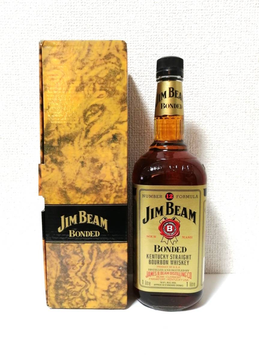 JIM BEAM ジムビーム NUMBER 12 FORMULA BONDED ボンデッド 1000ml 100 PROOF 未開封 箱付き_画像1