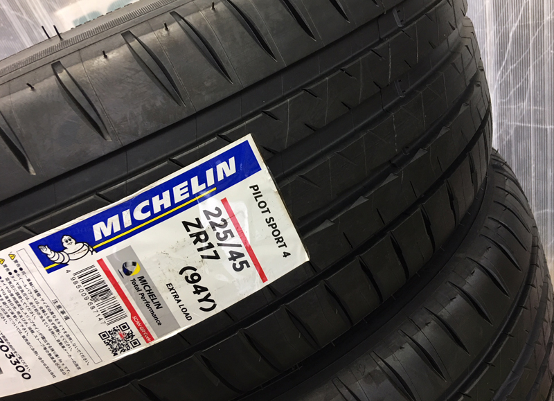 數量有限米其林2018製造的飛行員運動4 225 / 45-17 225 / 45ZR17 94Y XL正品四免運費 原文:数量限定　ミシュラン　 2018年製造　パイロットスポーツ4　225/45-17　225/45ZR17　94Y　XL　正規品　4本　送料無料