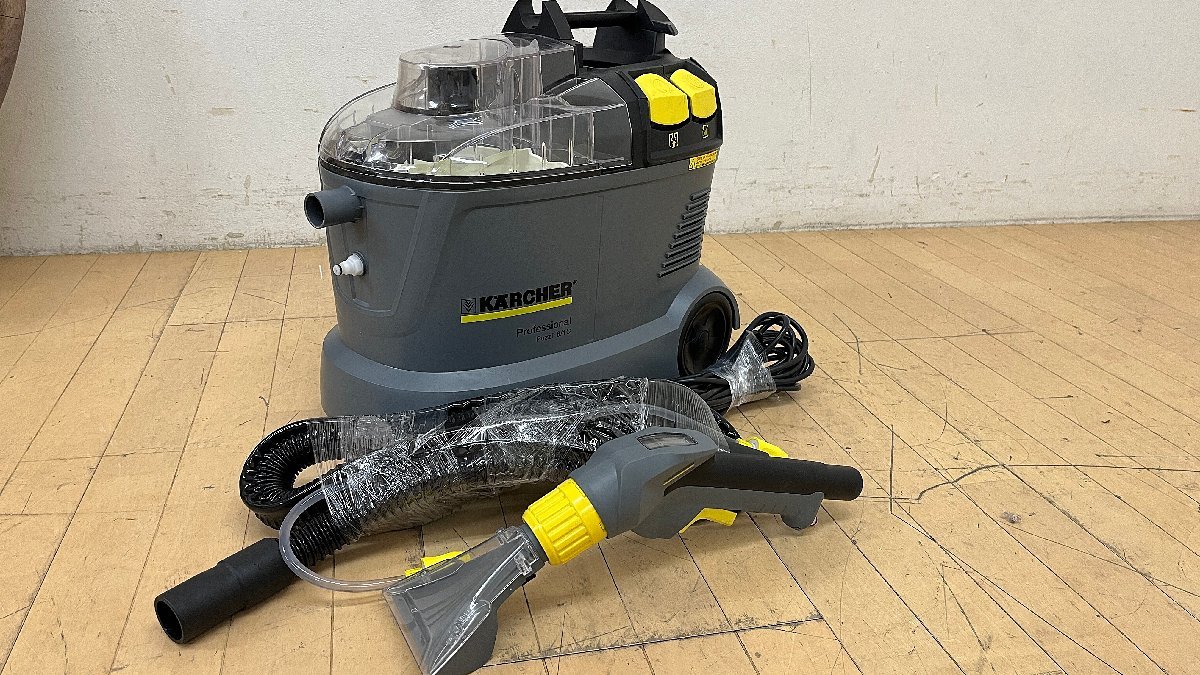 ★美品中古★ケルヒャー KARCHER 業務用カーペットリンスクリーナー Puzzi 8/1C リンサー ソファー シートクリーナー 布製品洗浄 吸引)倉a_画像1