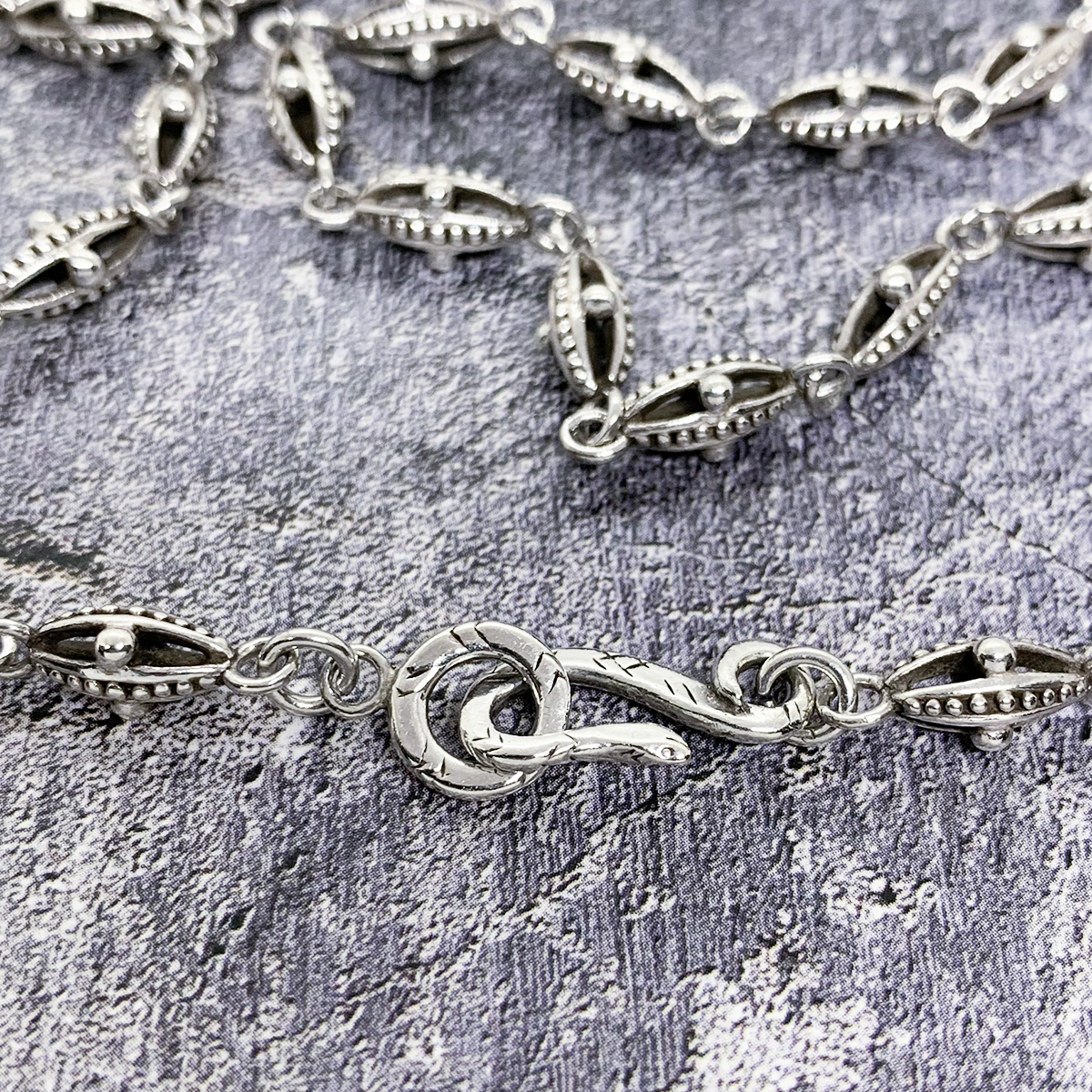  records out of production *Justin Davis( Justin Davis ) silver 925 made chain necklace bracele (48cm)