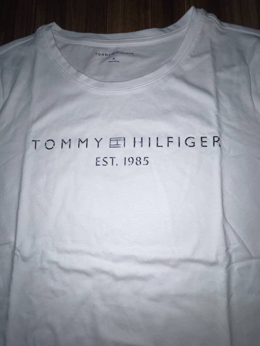 # Tommy Hilfiger # новый товар M темно-синий & белый. серебряный Logo футболка 2 шт. комплект 
