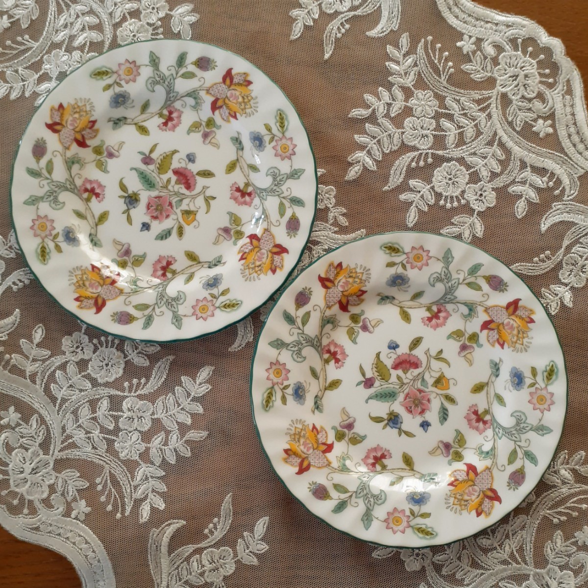 廃盤品 MINTON ミントン ハドンホール ケーキ皿 取皿 2枚セット 新品
