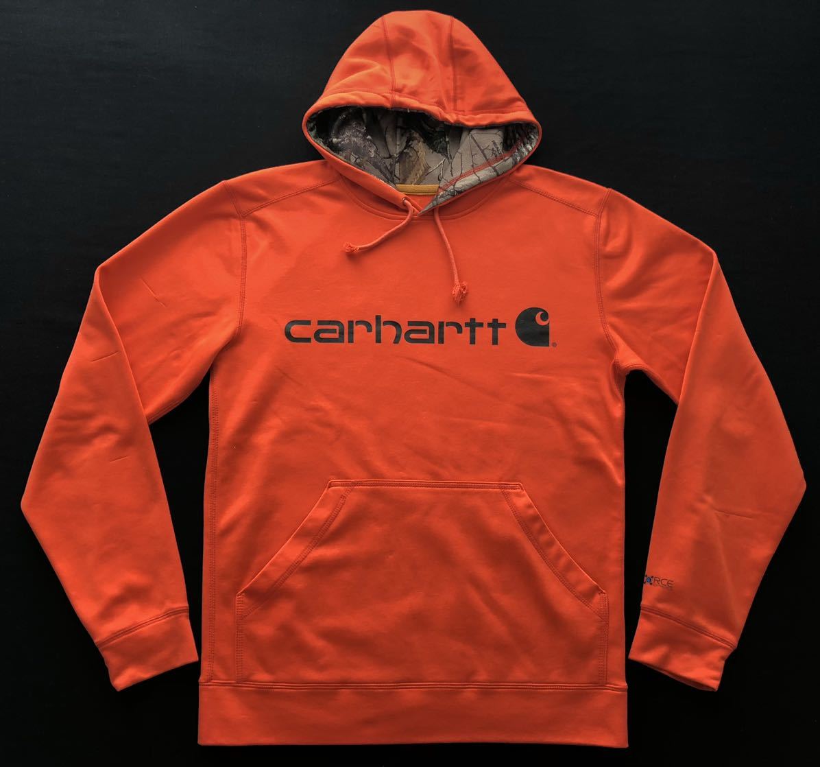 本店は Carhartt カーハート 袖プリント スウェット パーカー(メンズ M