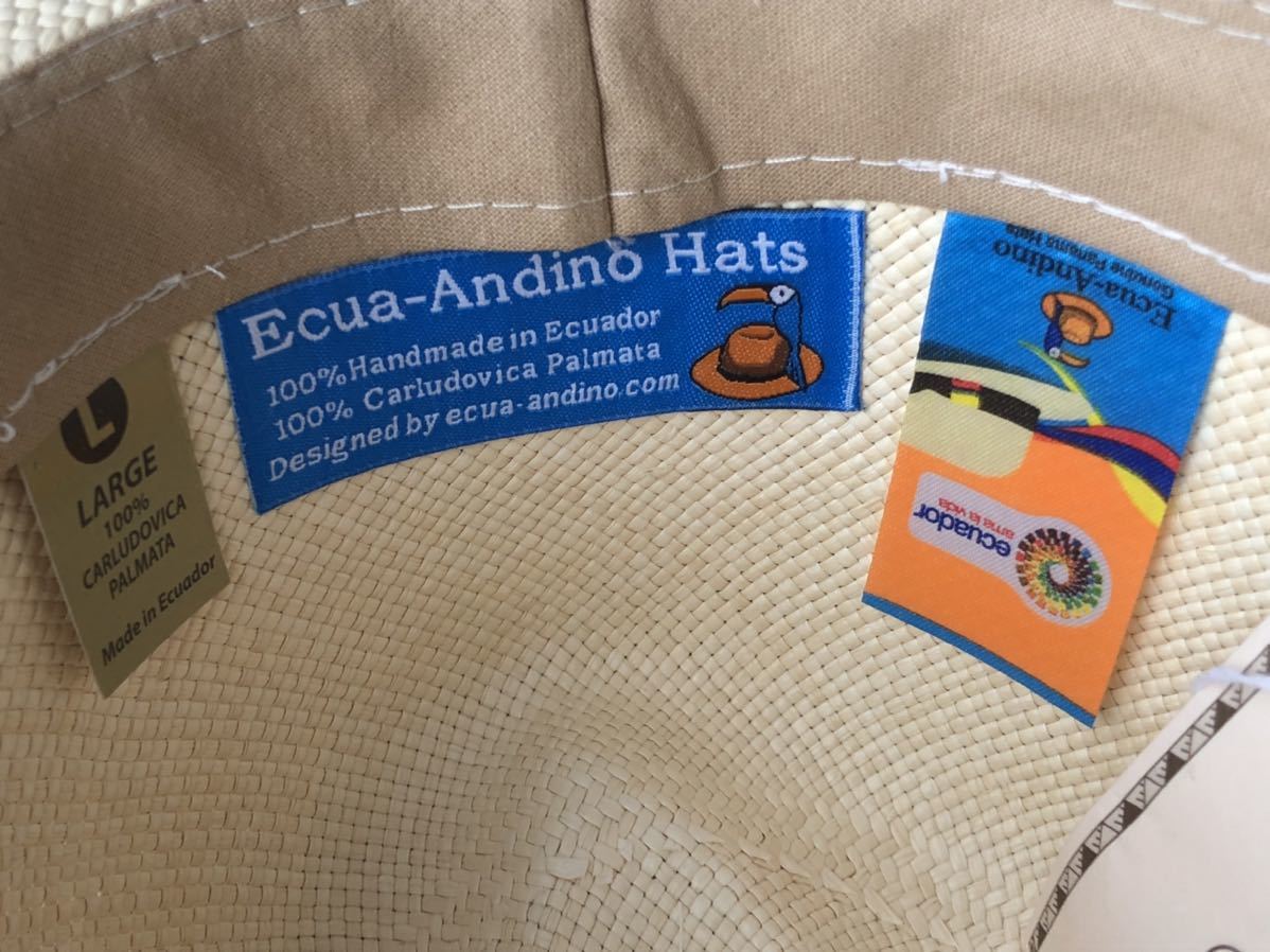 新品 エクアアンディーノ ハンドメイド パナマハット 中折れハット　　Ecua-Andino panama hats 天然素材 JAPONISM 帽子 玉5554_画像5