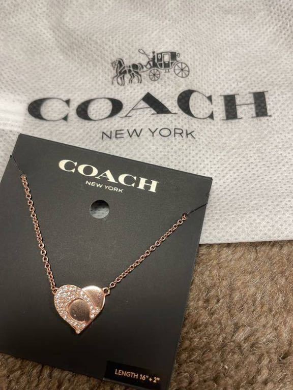 通販激安】 ☆新品未使用☆COACH コーチ ピンクゴールド ネックレス