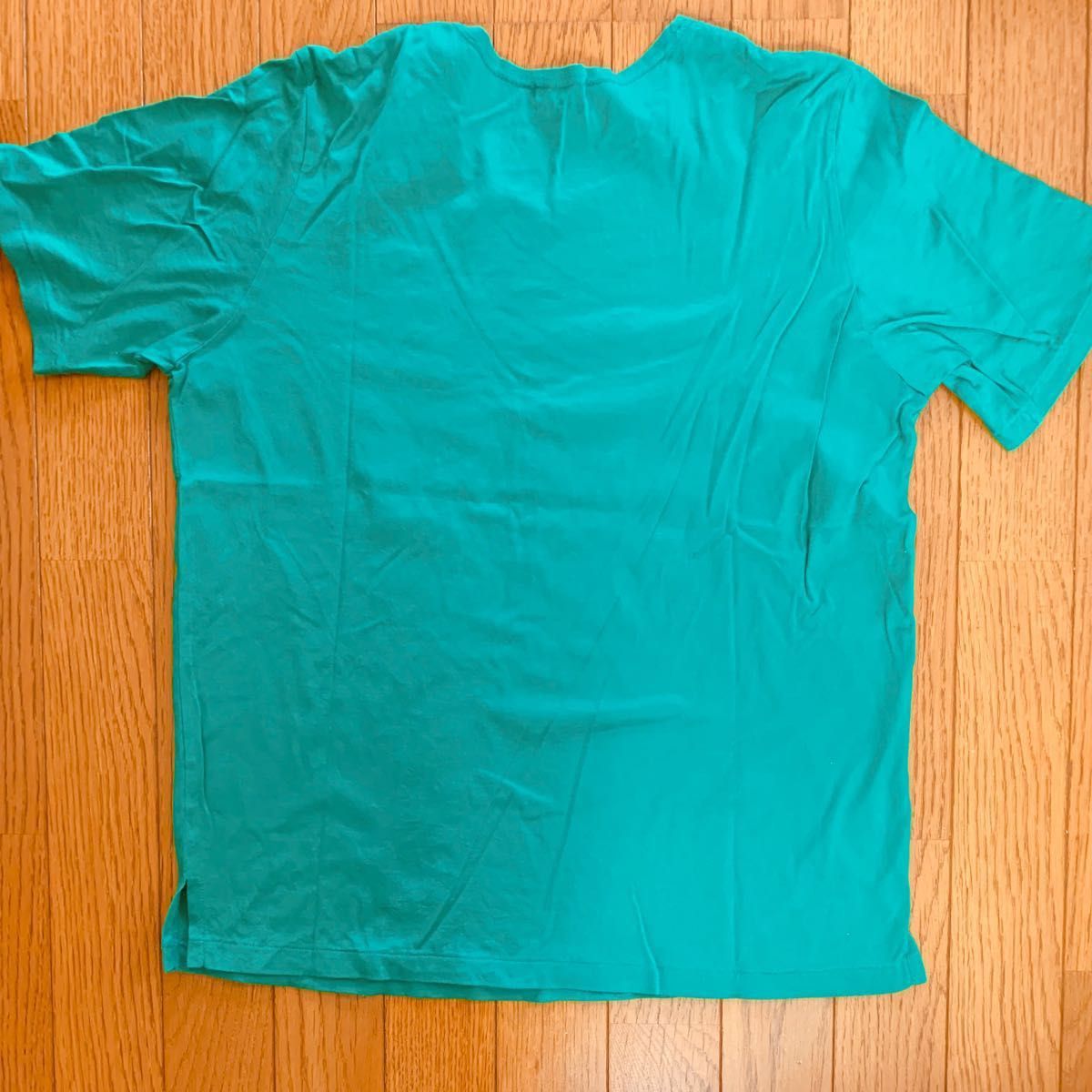 ピエネ　刺繍　半袖Tシャツ　グリーン　緑　綿100