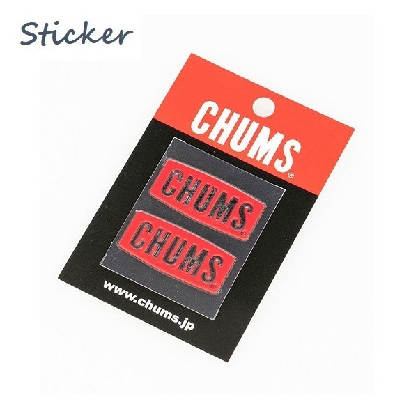 Sticker Chums Logo Emboss CH62-1125 Red 新品 ステッカー_サイズ 横3.5cm・縦1.6cmくらい