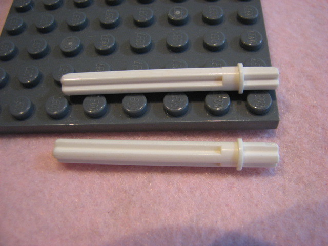 ☆レゴ-LEGO★32209★軸★白★5.5★ギア止め付★USED★2個★_画像4