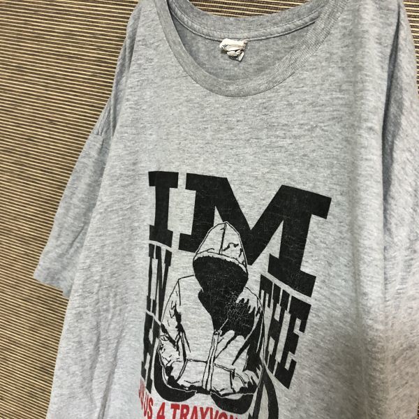 メキシコ製　半袖Tシャツ　フーディー　パーカー　ビッグプリント　グレー66 古着　入手困難　激レア　希少 人気　デカプリント　ゆるだぼ_画像9