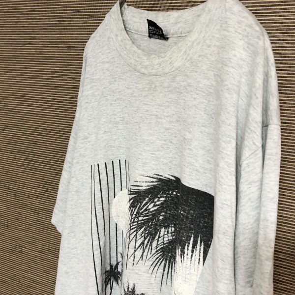 USA製　半袖Tシャツ　ビンテージ　フロリダ　月　ヤシの木　90年代　グレー32 古着　入手困難　激レアデザイン　90s　シングルステッチ_画像9