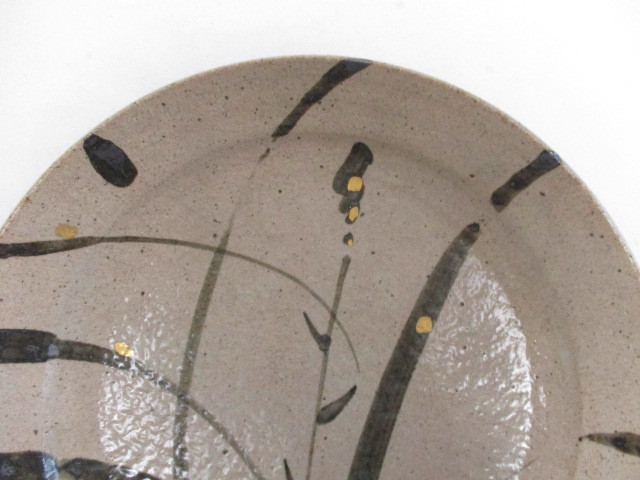 蔵珍窯 手描き 金彩草文 盛り皿 31.5ｃｍ おおきなサイズ / 大皿 プレートの画像4