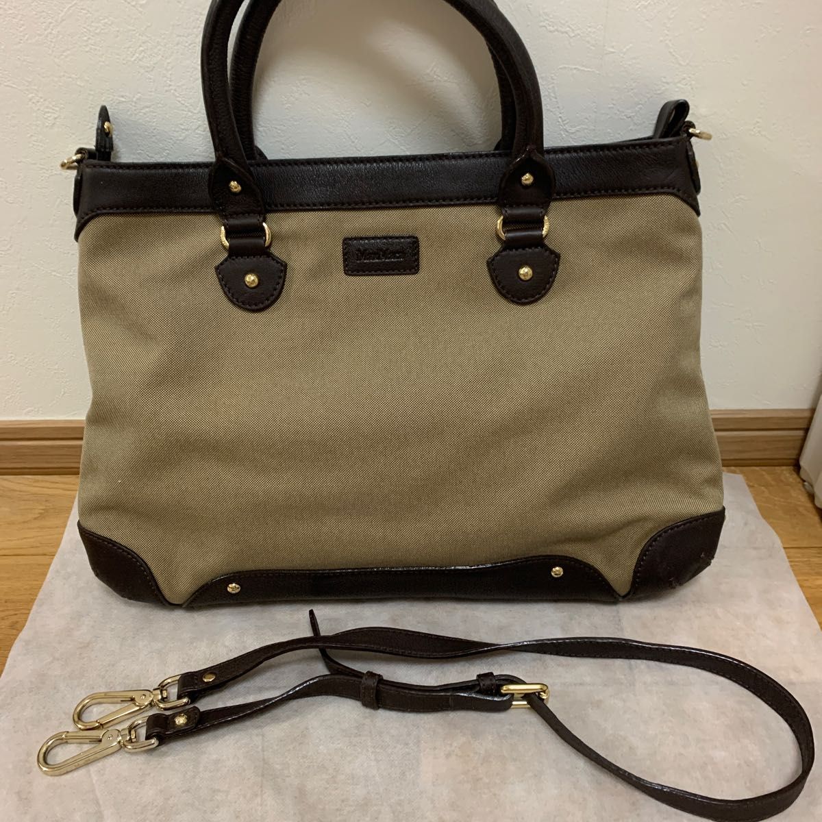 美品 マックスマーラ Max Mara 2way バッグ トートバッグ ショルダーバッグ ビジネスバッグ