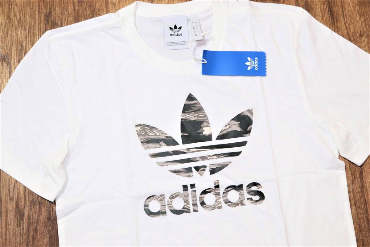 送料無料 【未使用】adidas Originals ★ CAMO TREFOIL TEE (L) ★ アディダス オリジナルス カモ トレフォイル Tシャツ GH7805 ホワイト_画像5