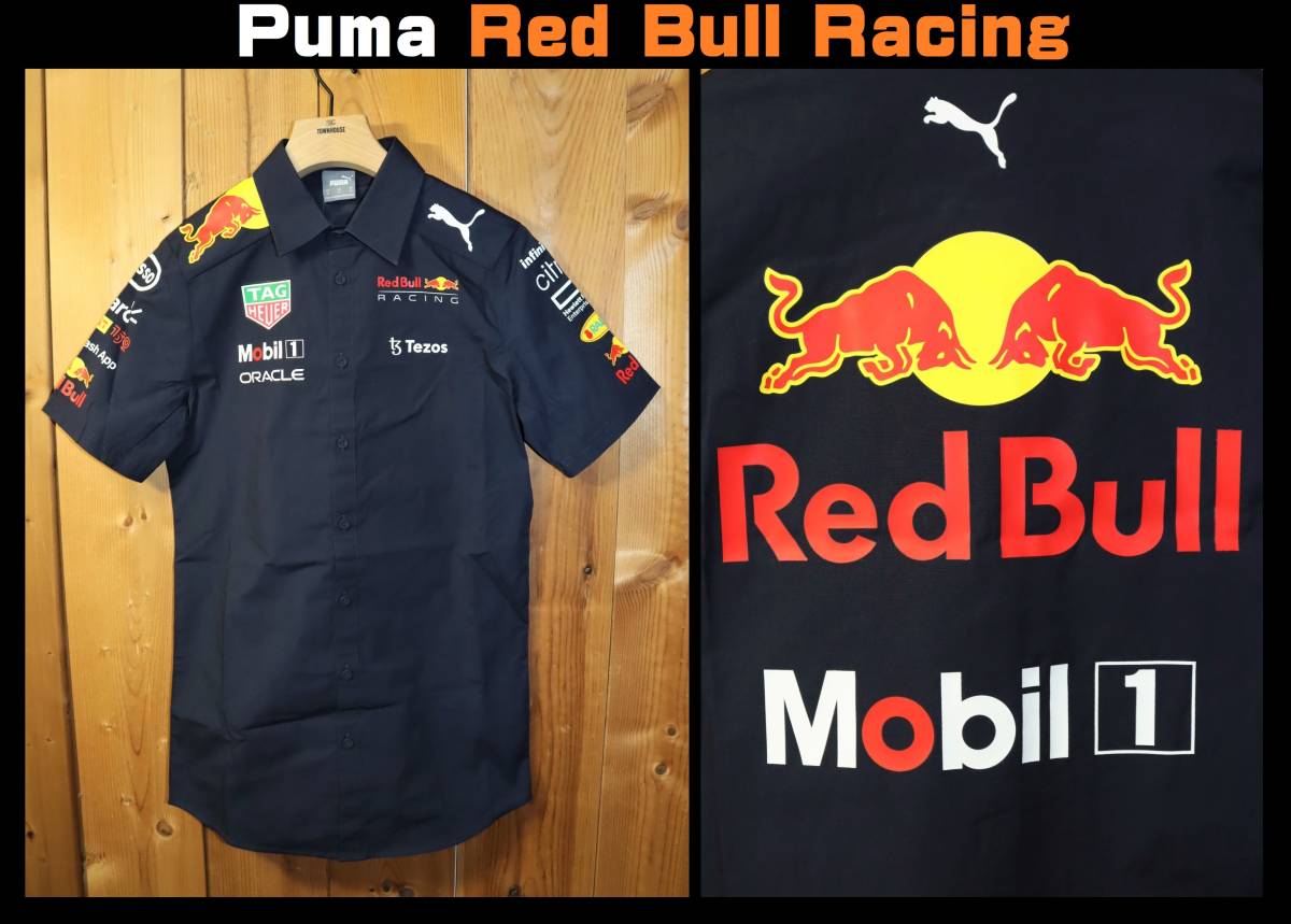 送料無料 即決【未使用】 PUMA ★ Red Bull オフィシャル チーム シャツ (XS/USサイズ) ★ プーマ レッドブル 763264-01 税込定価1万2100円