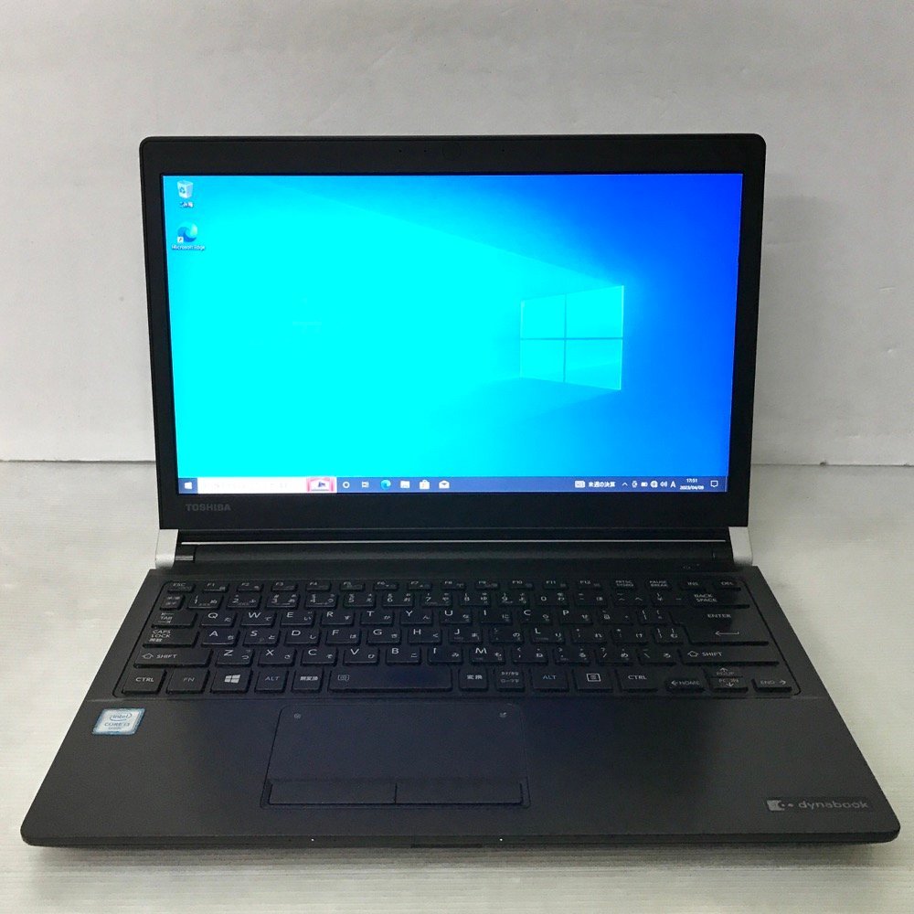 ○13.3型モバイル第6世代CPU+SSD搭載東芝Dynabook R73/G (Core i3
