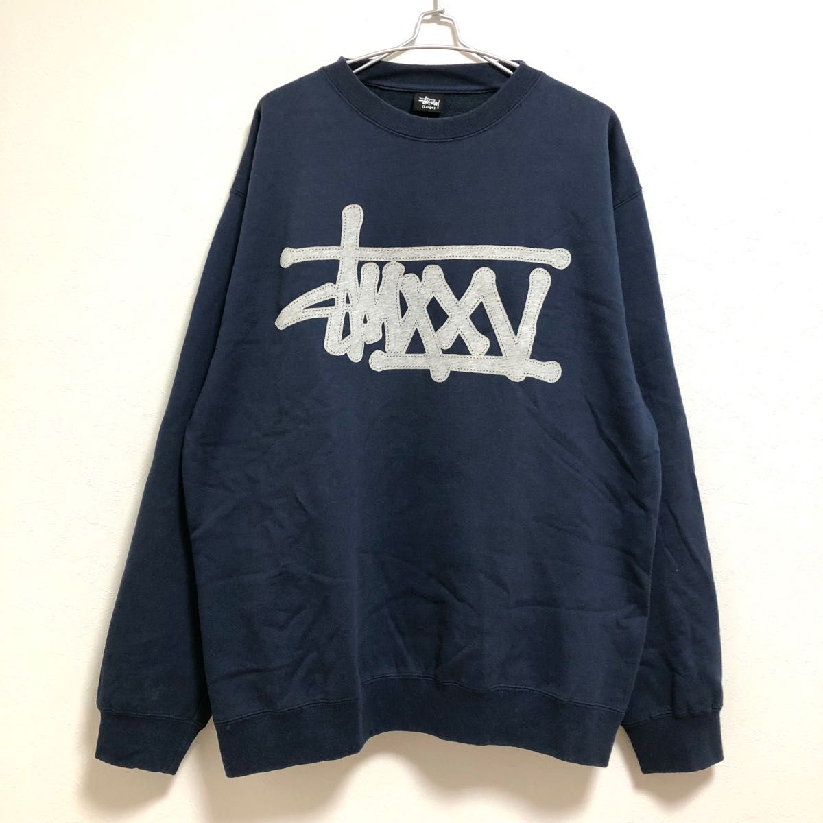 USA製 STUSSY ステューシー スウェット 裏起毛 デカロゴ メンズ L