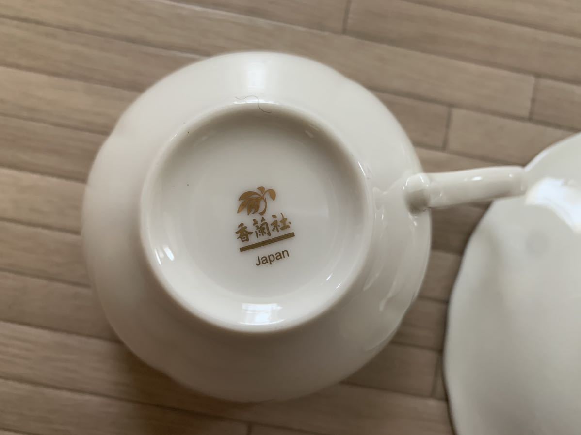 香蘭社 カップ&ソーサー 花柄 ティーカップセット コーヒー 香蘭社 カップ&ソーサー 花柄 ティーカップセット コーヒー
