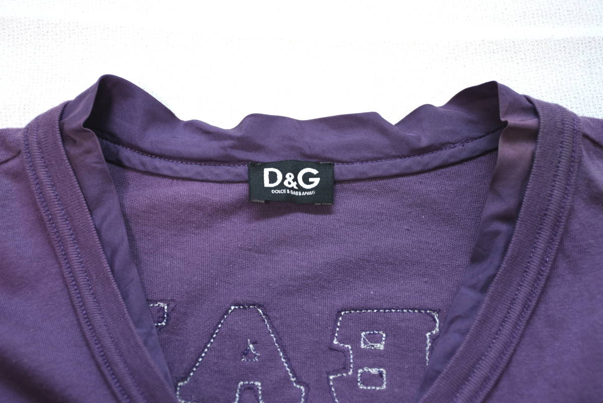 正規品！　D&G (ドルチェ＆ガッバーナ)　“REAL VINTAGE” パープルTシャツ　sizeXL_画像2