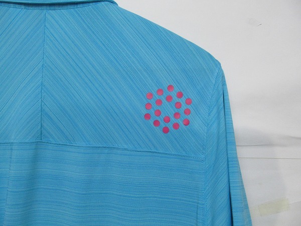 PUMA GOLF プーマ ゴルフウエア バーコードストライプ ポロシャツ 半袖 速乾 M 青 b17671_画像5